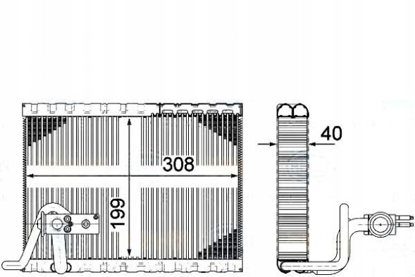 Behr Hella Service 8FV 351 331-501/BRH Behr hella air conditioning evaporator citroen ds5/peuge + driver assistant #28