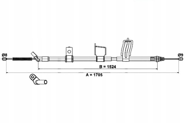 ATE  Hand brake cable nissan qashqai i qashqai ii + collision assistant #34