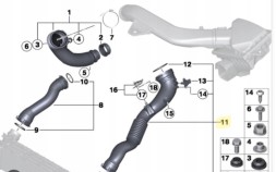 Mertt MRT-2031898 Turbo intercooler hose pipe bmw f20 f30 f34 f32 f34 x3 f25 x4 f26 35i n55