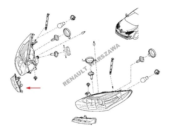 Renault OE 266006799R Led daylight lamp megane iii front right 266006799r org
