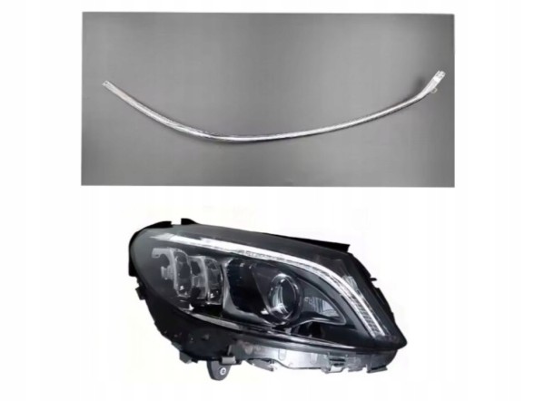 WOLLER H.169/697/A. Fiber optic right front led drl for mercedes c w205 2018-2021 lift multibeam