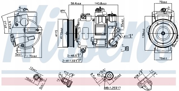 Nissens 890632 Compressor, air conditioning nissens 890632