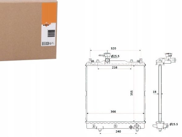 NRF  Engine cooler nrf 1770079f01 1770079f02 17700 + driver's essential #37