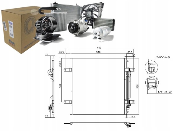 Nissens PRO/94337 NIS Air conditioning condenser mercedes atego atego 2 01.9 + collision assistant #34