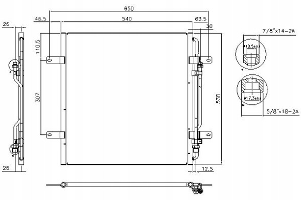 Nissens PRO/94337 NIS Air conditioning condenser mercedes atego atego 2 01.9 + collision assistant #34