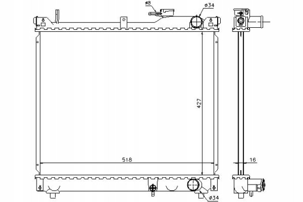 Nissens NIS641756/SERW Nissens water cooler suzuki grand vitara i 1.6 4