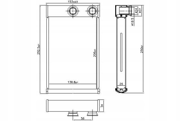 Nissens  Heater nissens 13263329 1843527 13406298 + driver's set #3