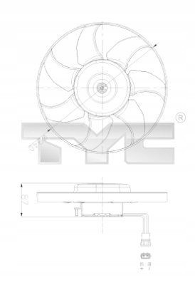 TYC 837-0025 Tyc loro cooling fan