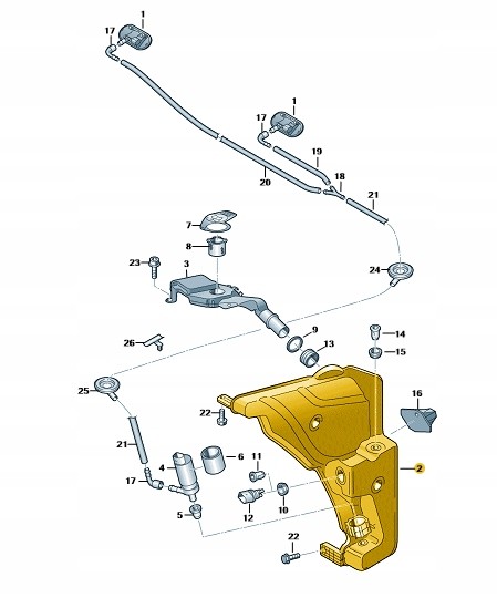 Audi OE 4G8955453F Audi oe washer fluid tank rs7