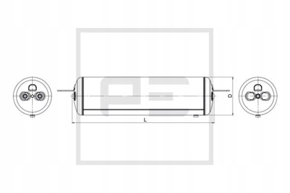 PE Automotive 296.100-80A Air tank of pneumatic system 296.100-80a