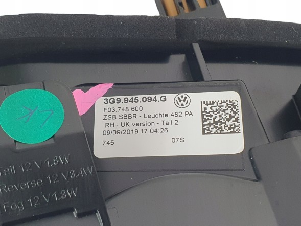 Volkswagen OE 3G9945094G Gd passat b8 lift rear lamp right led 3g9945094g