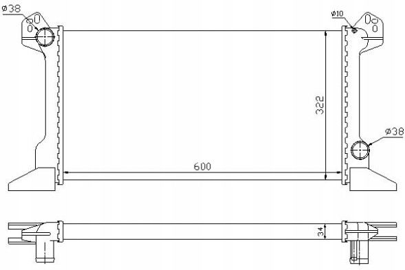 Nissens PRO/62177 NIS Engine cooler ford transit 2.0/2.5d 05.91-09.9 + collision assistant #34