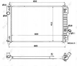 NRF 53903 Water cooler 53903 nrf chevrolet aveo i