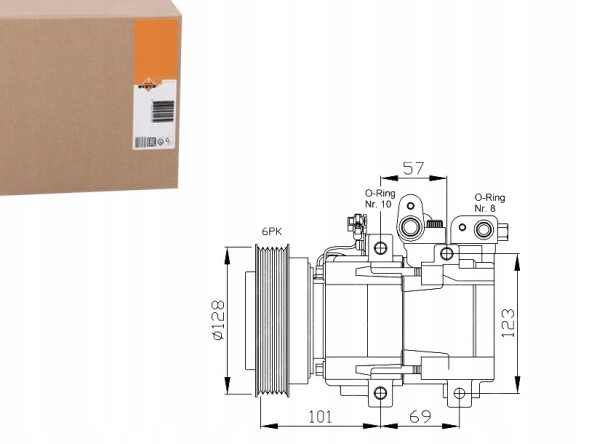 NRF PRO/32204 NRF Air conditioning compressor hyundai santa fe 00-05 hs-1 + collision assistant #34