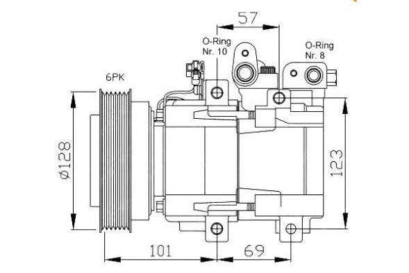 NRF PRO/32204 NRF Air conditioning compressor hyundai santa fe 00-05 hs-1 + collision assistant #34
