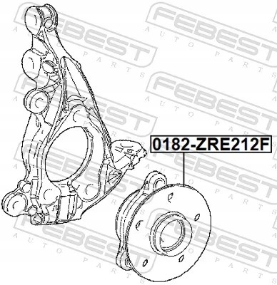 Febest 0182-ZRE212F Febest front wheel hub toyota prius 0182-zre212f fbt