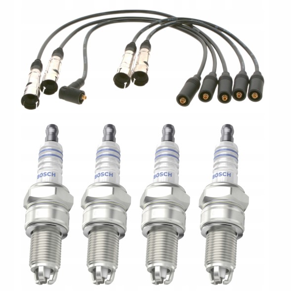 CHINA BSCH-664-339 4X bosch ignition candles + bosch ignition cable kit - audi 80