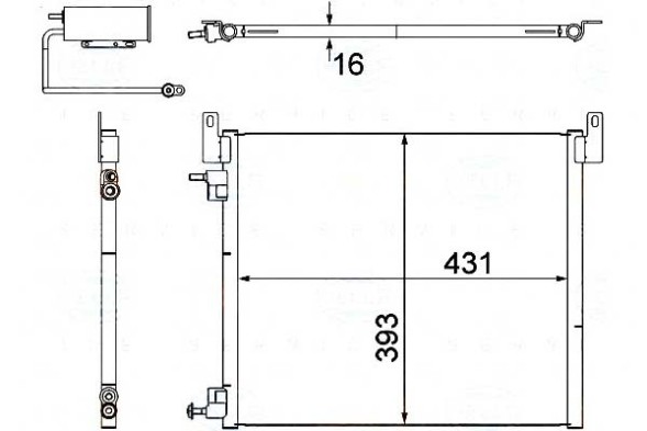 Behr Hella Service PRO/8FC 351 304-481 BRH Condenser behr hella 12805059 ol5587 351304481 tsp + collision assistant #34