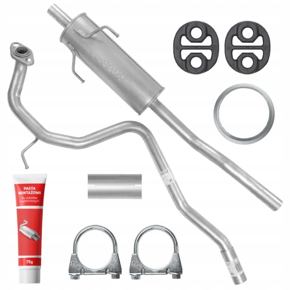 Ferroz FRZ-T9O74S6G8S0B3M3 Center silencer for toyota yaris 2 ii p9 05 - 14 1.3 hatchback freebie