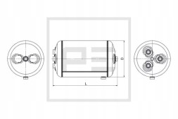 PE Automotive 146.501-80A Air tank 25l volvo 276x490 pe automotive 146 501-80a