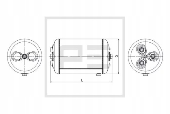 PE Automotive 146.501-80A Air tank 25l volvo 276x490 pe automotive 146 501-80a
