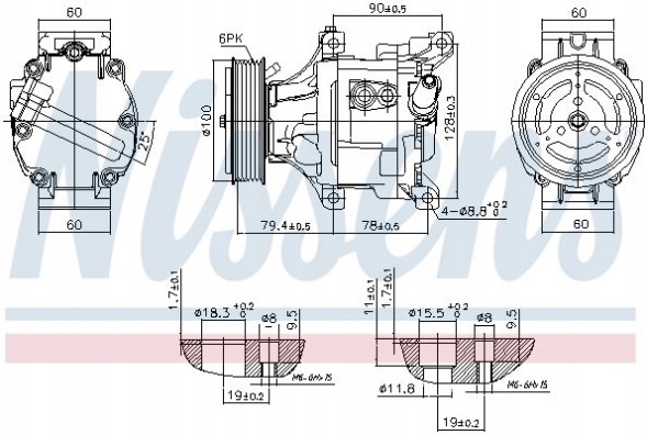 Nissens  Air conditioning compressor - nissens 89324