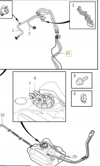 Volvo OE  Volvo c30 c70 v40 s40 v50 fuel line power supply 1.6d, 2.0d oe