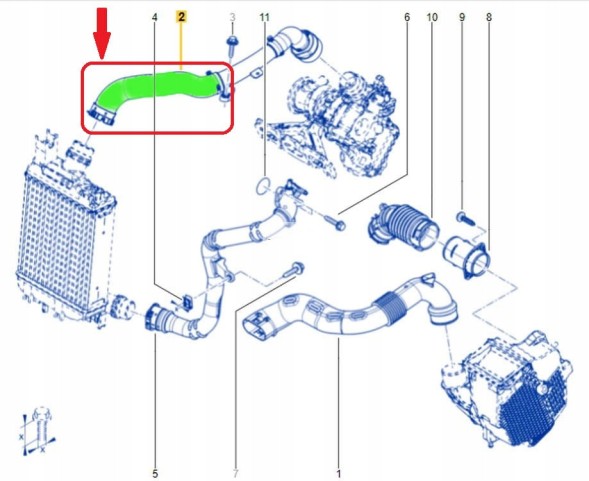 Turborury 2506700023885 Turbo hose pipe renault dacia 1.3 tce 144607725r