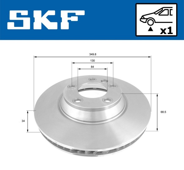 SKF VKBD 80284 V1 Brake disc - skf vkbd 80284 v1