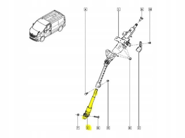 Renault OE 4882000Q0J Steering column 1.6dci 4882000q0j new oe renault trafic 3