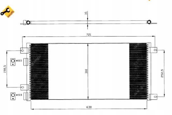 NRF 86227878 NRF Nrf35643 air conditioning condenser iveco daily ii + driver assistant #33