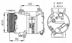 NRF 32252 Compressor air conditioning compressor 32252 nrf renault