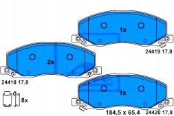 ATE PRO/13.0460-2754.2 ATE Brake pads opel insignia a insignia a countr + collision assistant #34