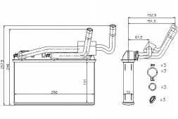 Nissens PRO/70529 NIS Heater (131x260x32) bmw x5 (e70) x5 (f15 f85) + collision assistant #34