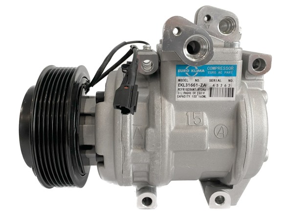 EURO KLIMA EKL31661-ZA, 16250-23500, 4K501-0129, 51-0231, 8634820, 8FK351273-441, 97701-3E050, P30013-1430, 1615017700, 1625023500, 12240-33300, 16150-17700, Compressor 1625023500 4k5010129 8fk351273441 977013e050 p300131430 ekl31661