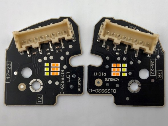 WOLLER H.169/196/45.+H.169/196/46. Tiles left right front light white headlight colors for vw mk8 golf viii