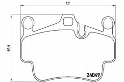 Brembo PRO/P 65 014 BRE Brake pads porsche 911 (997) 04- rear brembo + collision assistant #34