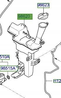 Kia OE 98620G6000 Washer reservoir kia picanto iii 20- lift