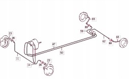 PHU DONOCIK Mercedes vito w638 - copper rigid brake cables full set