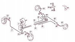 PHU DONOCIK Mercedes vito w638 - copper rigid brake cables full set