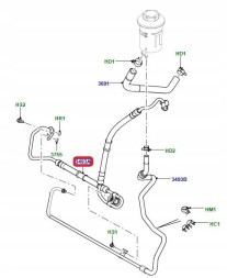 Eurospare UK  Power steering pump cable - land rover discovery 4 steering gear