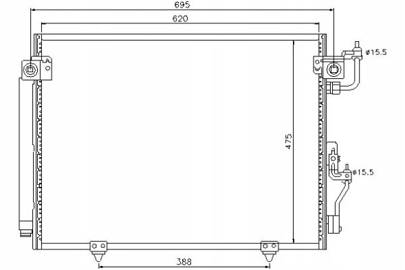 Nissens NIS94864(iMOTO) Air conditioning condenser mitsubishi pajero iii 2.5d + driver's essential #37