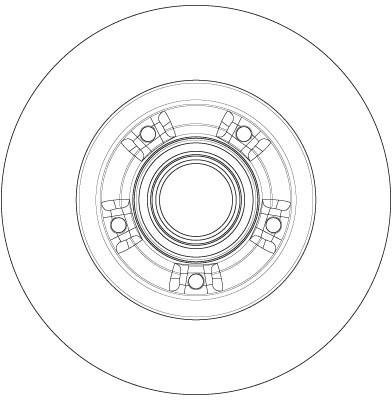 TRW DF6203BS Brake disc rear renault grand sceneic 09- with bearing