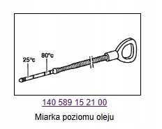 Mercedes-Benz OE W140589152100 Oil level measuring cup for mercedes 722.6 mercedes oe w140589152100