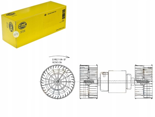 Hella HEL8EW 351 043-381(EXT) Hella blower fan [ hella ] + collision kit #30