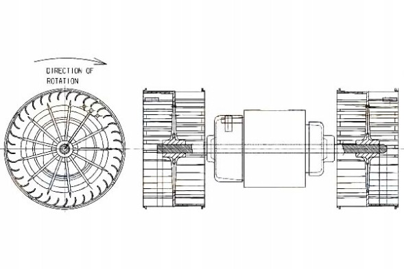 Hella HEL8EW 351 043-381(EXT) Hella blower fan [ hella ] + collision kit #30