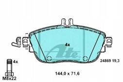 ATE 13.0470-2779.2/ATE Ate brake pads db front w176/w246/x156 11- cerami + driver assistant #28