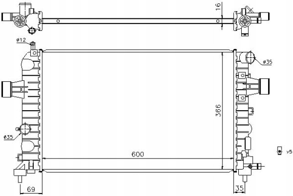 Nissens  Nissens engine cooler opel astra h, astra h cl + driver assistant #28
