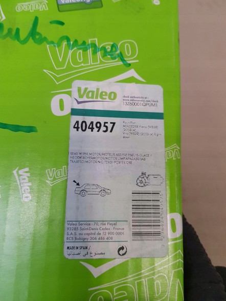 Valeo 404957 Left wiper motor rear mercedes- benz vito viano w639