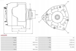 AS-PL  Alternator a4020pr as-pl mg rover 100 200